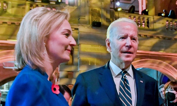 Liz Truss et Joe Biden