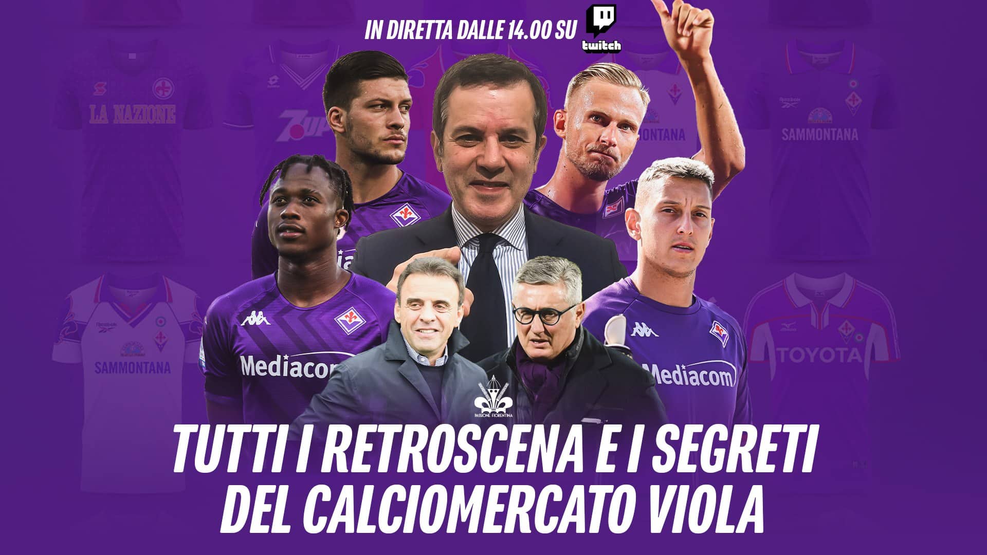 En direct à partir de 14h sur la chaîne Twitch de Passione Fiorentina tout le fond du marché avec Pedullà