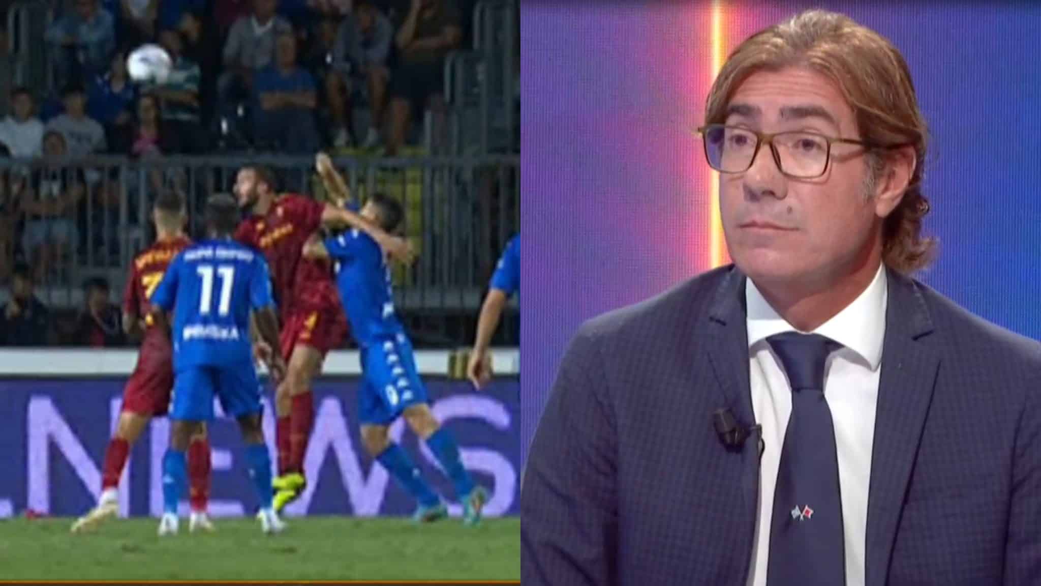 Faveur de l&rsquo;arbitre en faveur de la Roma, il manque un penalty pour Empoli : « Coude, il a dû siffler une faute »