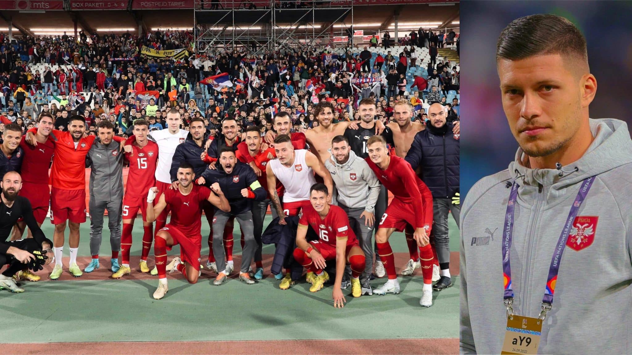 La Serbie gagne et l&rsquo;équipe nationale célèbre avec ses fans mais Jovic ne participe pas à la fête