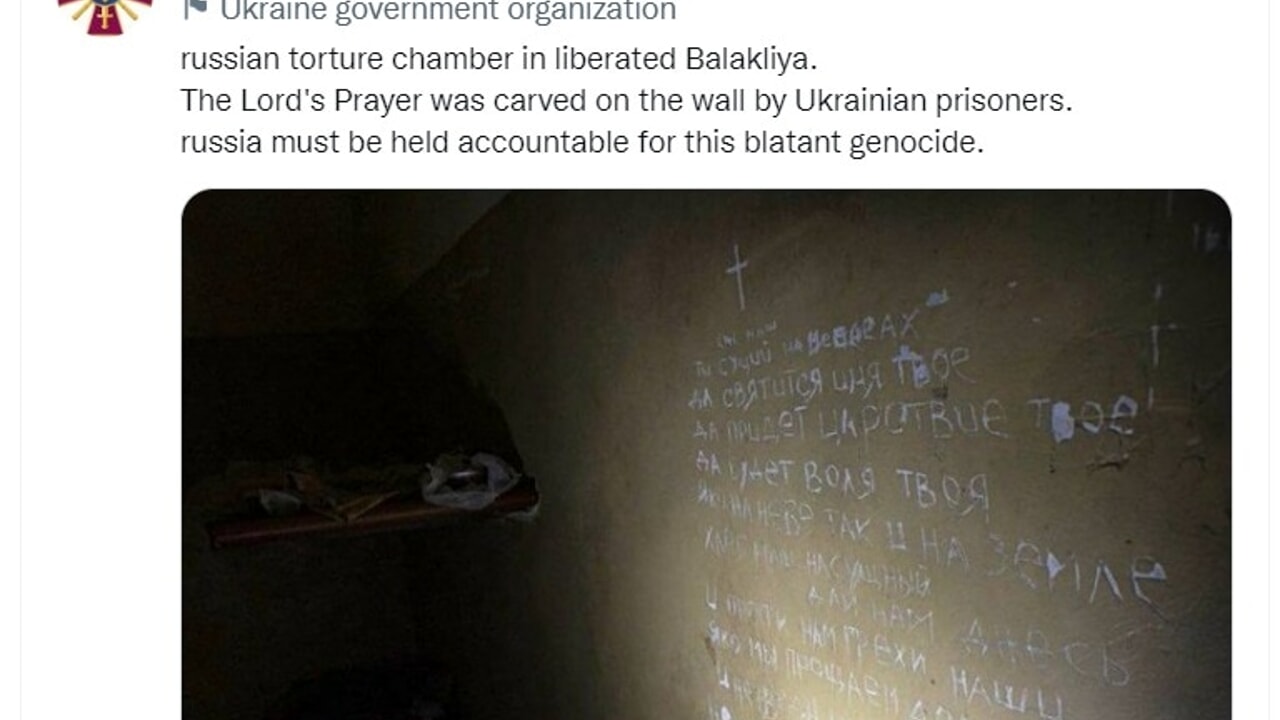 Le Notre Père gravé dans la « chambre de torture » dans les anciens territoires sous contrôle russe