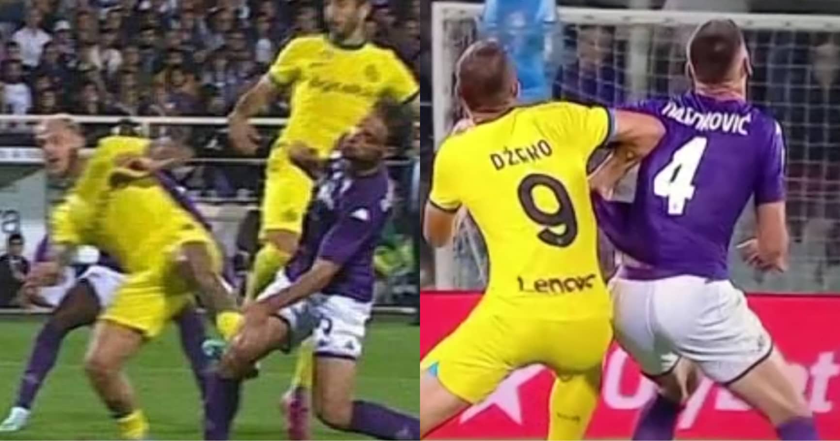 Graves erreurs d&rsquo;arbitrage contre la Fiorentina, Dimarco rate le rouge et le but final est marqué par une faute manifeste