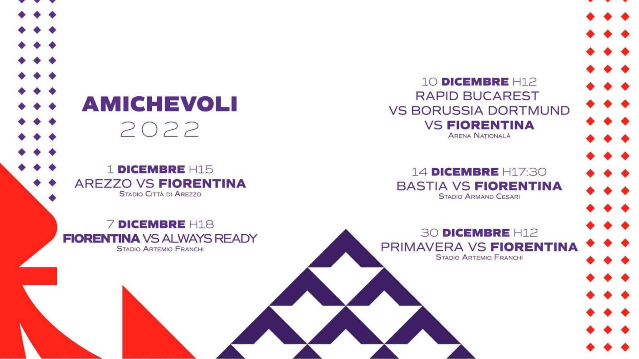 Les matches amicaux de la Fiorentina pendant la pause, l&rsquo;équipe s&rsquo;envolera pour la France et la Roumanie
