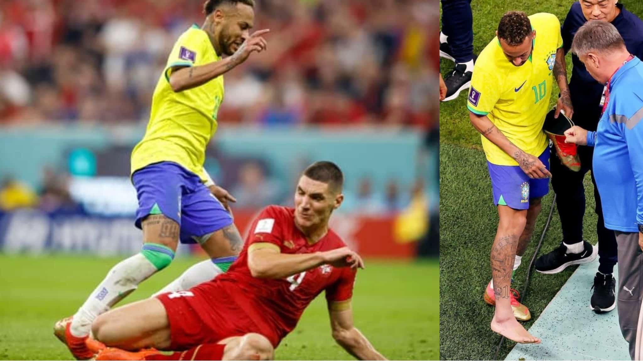 Milenkovic stoppe Neymar : blessure ligamentaire pour le Brésilien.  Tours terminés, espoir pour les huitièmes de finale