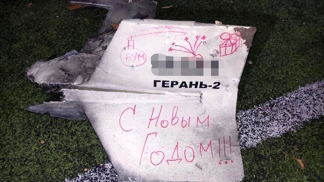 Les voeux macabres en russe du drone qui s&rsquo;est écrasé sur Kiev : « Bonne année »