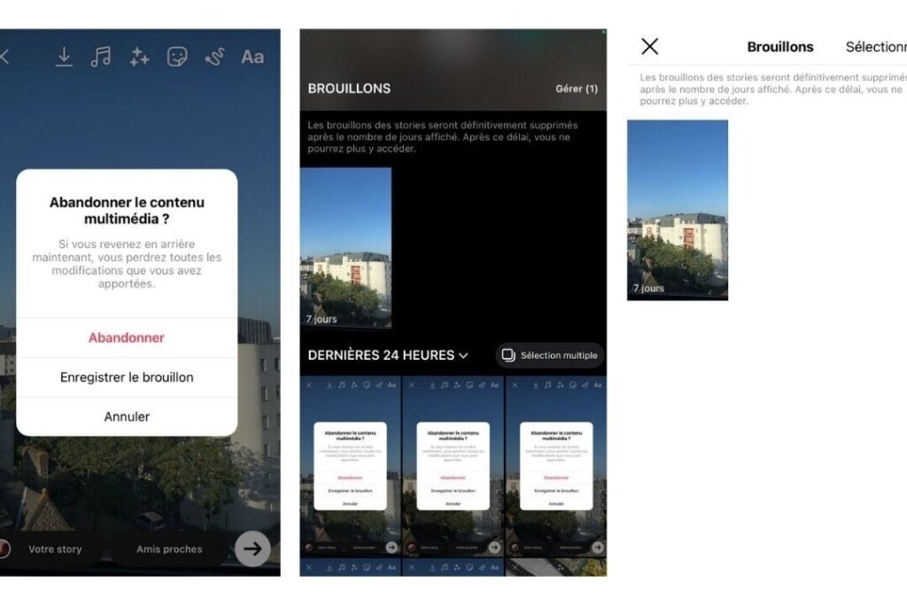 comment creer un brouillon sur instagram