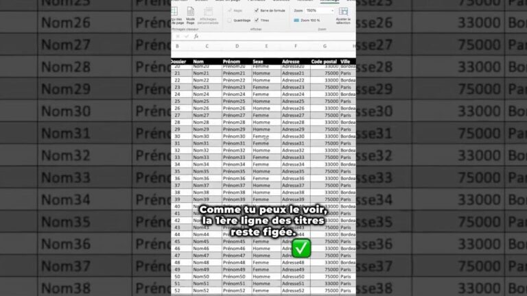 comment figer plusieurs lignes dans excel pour faciliter votre navigation dans les grands tableaux