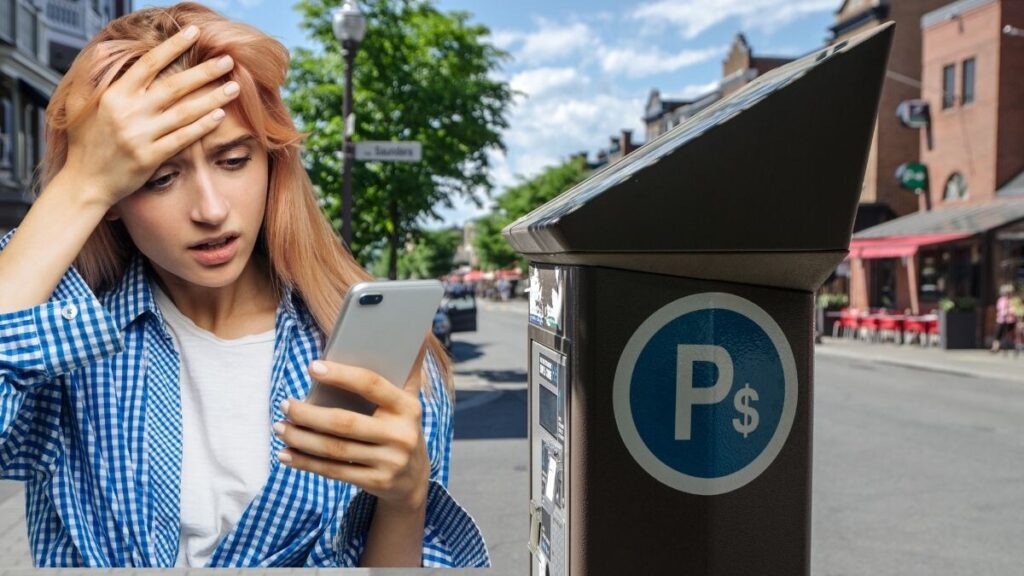 femme qui page une amende