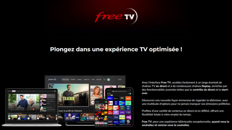 interface d’une plateforme de streaming gratuit évoquant le replay de TBT9