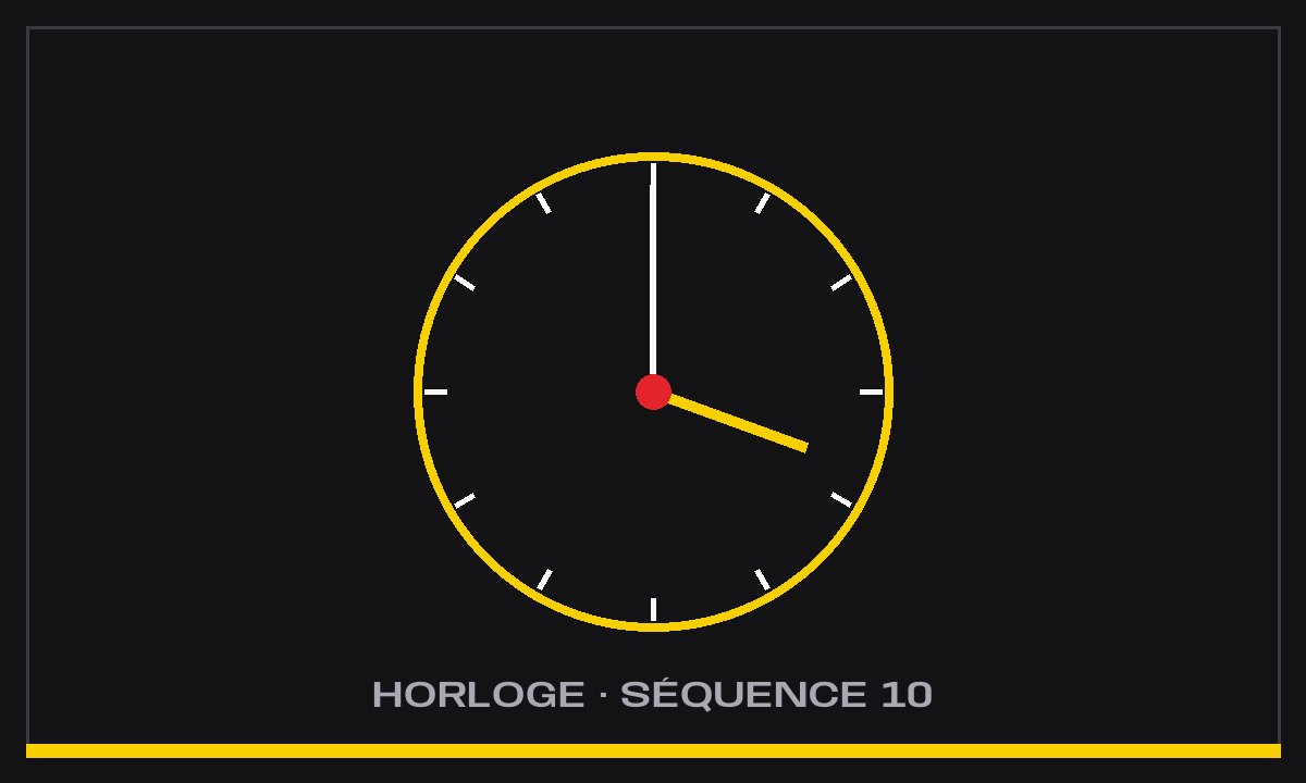 Moniteur de régie, séquence 10